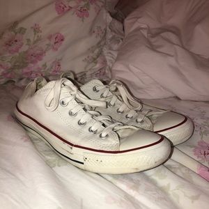 White Low Top Converse (size 9.5)